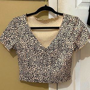 Shein/Romwe Leopard Print Crop Top